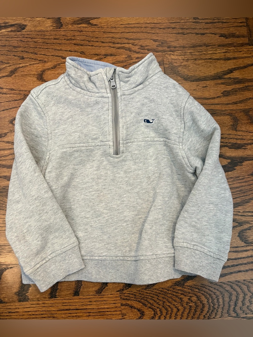 Vineyard Vines Light Gray Kids Quarter-Zip Pullover